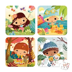 4 Puzles Las 4 Estaciones (6-9-12-16 Piezas) - Imagen 2