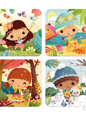 4 Puzles Las 4 Estaciones (6-9-12-16 Piezas) - Imagen 2