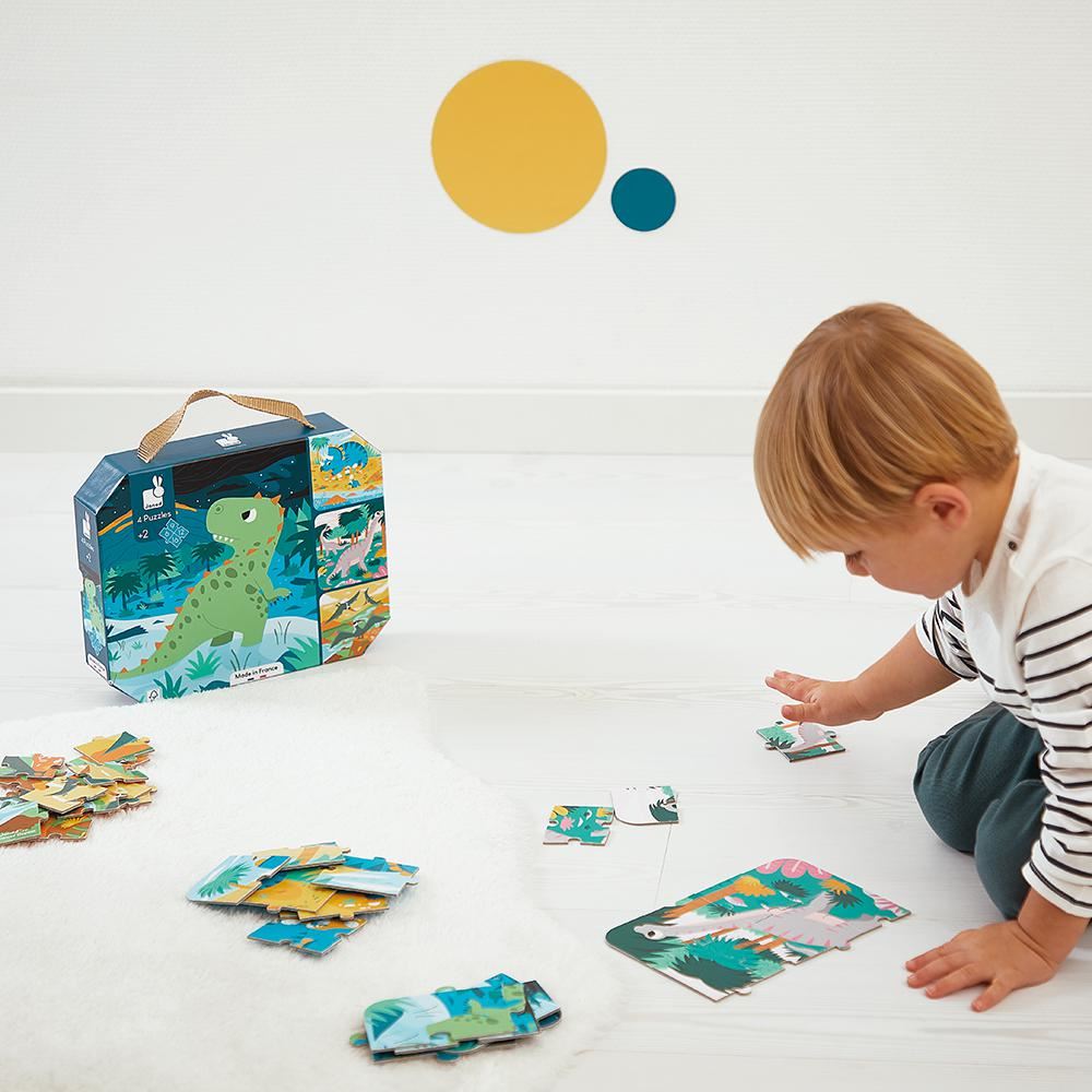 4 Puzles Los Dinosaurios (6-9-12-16 Piezas) - Imagen 4