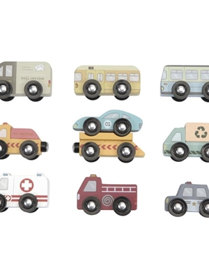 9 Vehículos Sistema de Trenes Little Dutch - Imagen 1