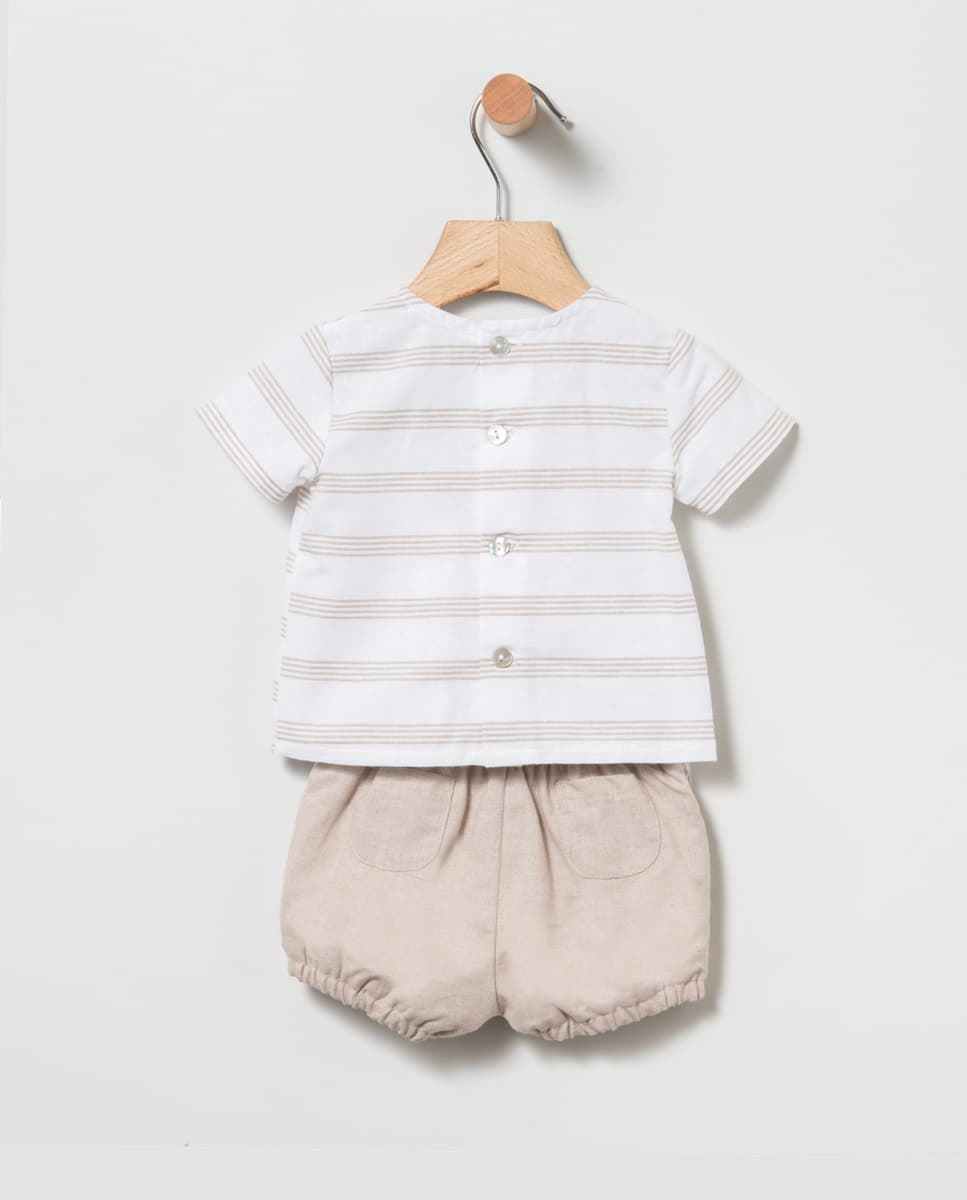 Bloomer+Camisa Rayas Tostado - Imagen 2