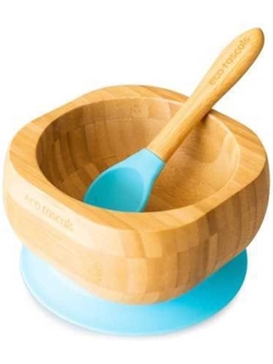 Bol Bamboo Azul Eco Rascals+Cuchara - Imagen 1