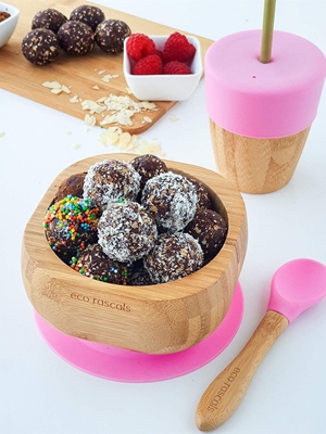 Bol Bamboo Rosa Eco Rascals+Cuchara - Imagen 1