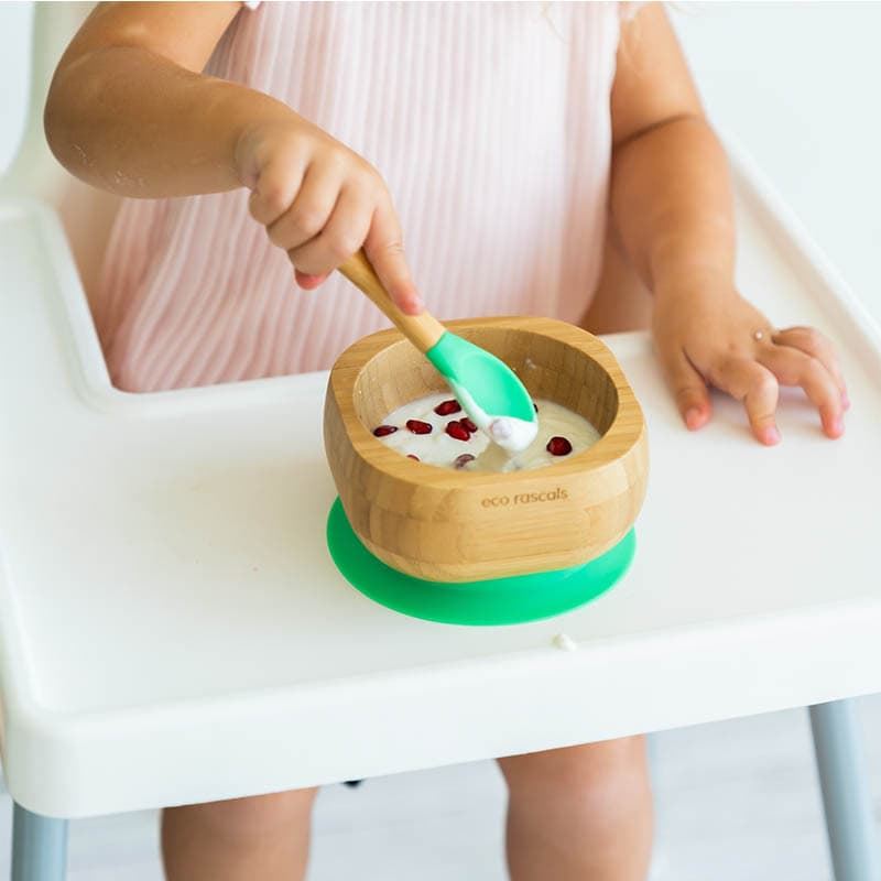 Bol Bamboo Verde Eco Rascals+Cuchara - Imagen 1