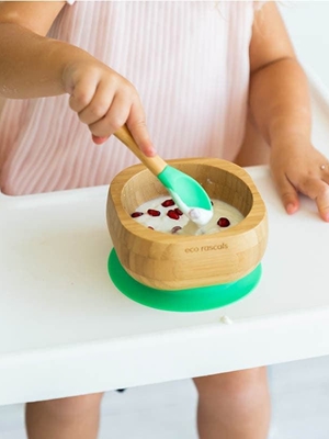 Bol Bamboo Verde Eco Rascals+Cuchara - Imagen 1