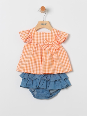 Brag+Blusa Cuad.Naranja - Imagen 1