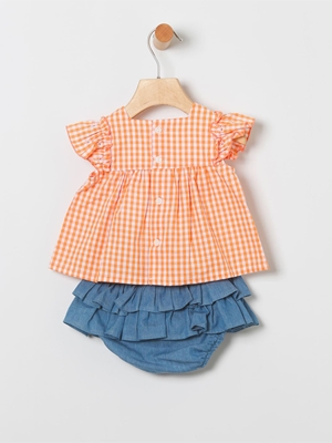 Brag+Blusa Cuad.Naranja - Imagen 2