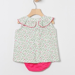 Brag+Vest.Flores Verde - Imagen 2