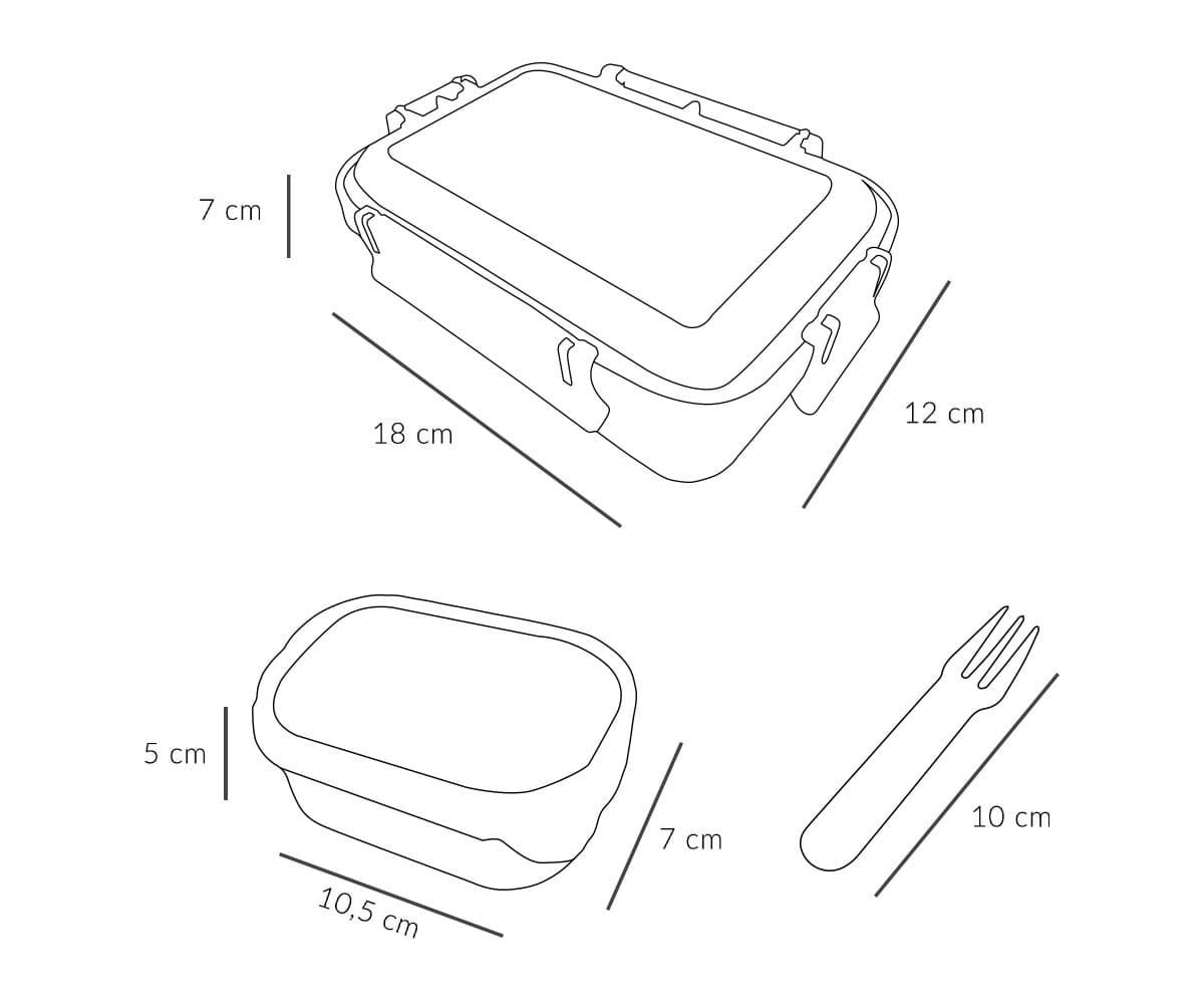 Caja Almuerzo Bento Geometric Nature - Imagen 3