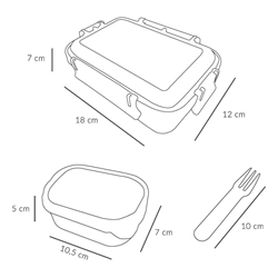Caja Almuerzo Bento Little Red - Imagen 2