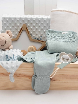 Caja Personalizada Verde Agua Estrella - Imagen 1