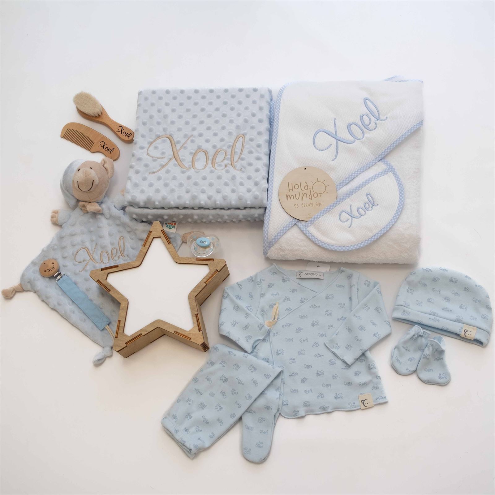 Caja Regalo Personalizada Celeste Estrella - Imagen 1