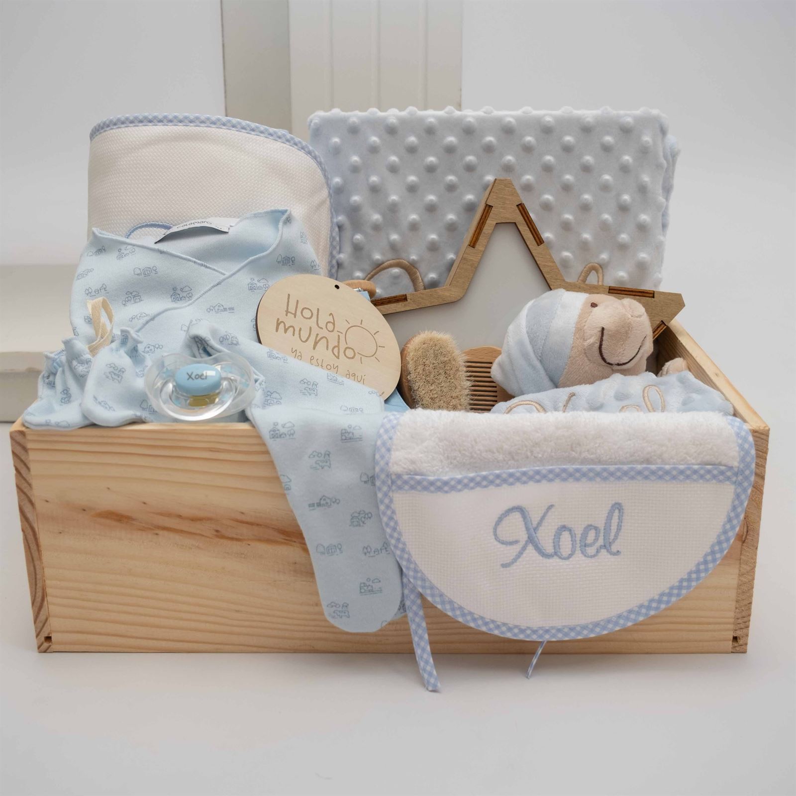 Caja Regalo Personalizada Celeste Estrella - Imagen 2