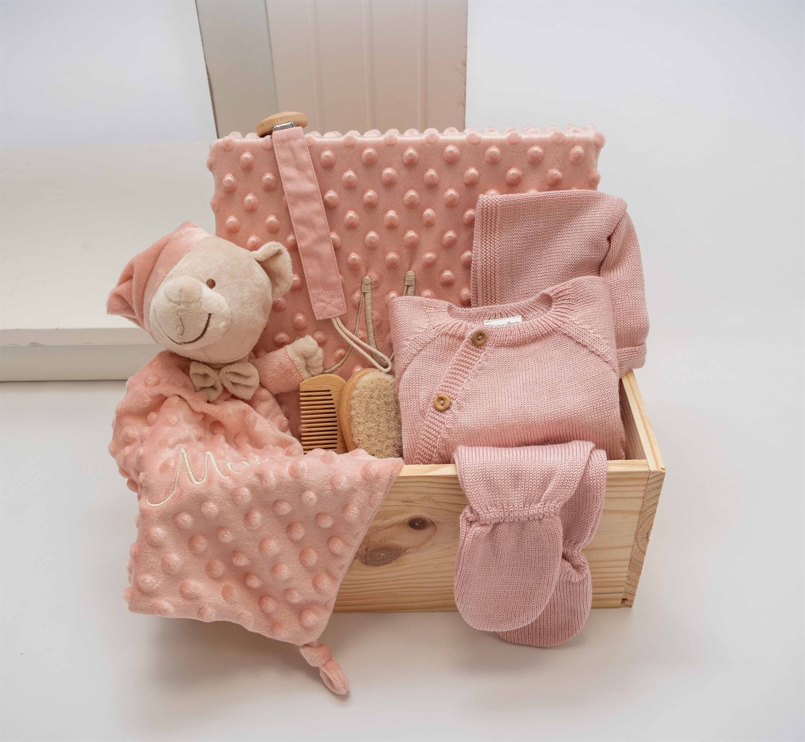 Caja Regalo Personalizada Rosa Palo Primera Puesta - Imagen 1