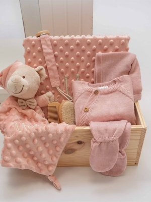 Caja Regalo Personalizada Rosa Palo Primera Puesta - Imagen 1