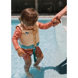 Chaleco Flotador Aprendizaje Whale Teal 2 a 3 años - Imagen 2