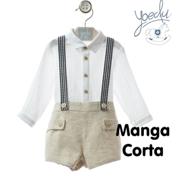 Conjunto Bebe Manga Corta Con Tirantas Art.0250 "Familia Cerámica" - Imagen 1