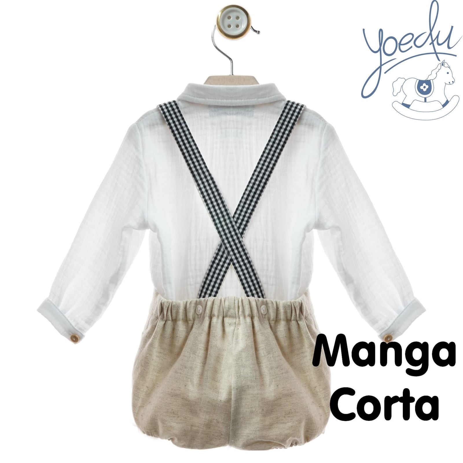 Conjunto Bebe Manga Corta Con Tirantas Art.0250 "Familia Cerámica" - Imagen 2