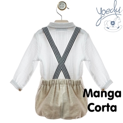 Conjunto Bebe Manga Corta Con Tirantas Art.0250 "Familia Cerámica" - Imagen 2