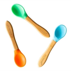 Cucharas Bamboo Eco Rascals Azul-Verde-Naranja - Imagen 1