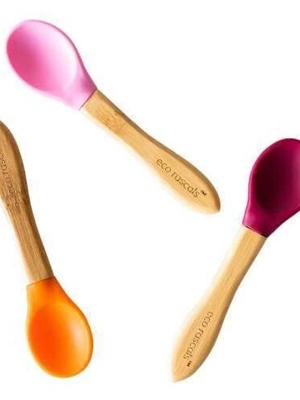 Cucharas De Bamboo 3unid  Rosa-Granate-Naranja - Imagen 1