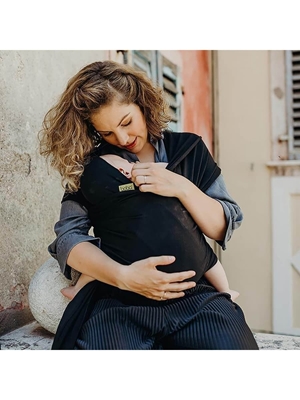 Foulard de Porteo Boba Wrap Negro - Imagen 2
