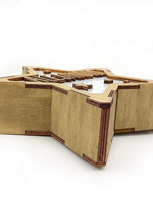 Lampara Estrella Personalizada Nombre y Mariposas - Imagen 2