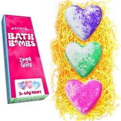 Pack Regalo 3 Bombas De Baño Corazon 3x40gr. - Imagen 1