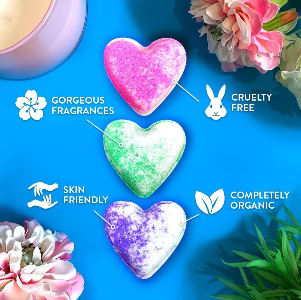 Pack Regalo 3 Bombas De Baño Corazon 3x40gr. - Imagen 3