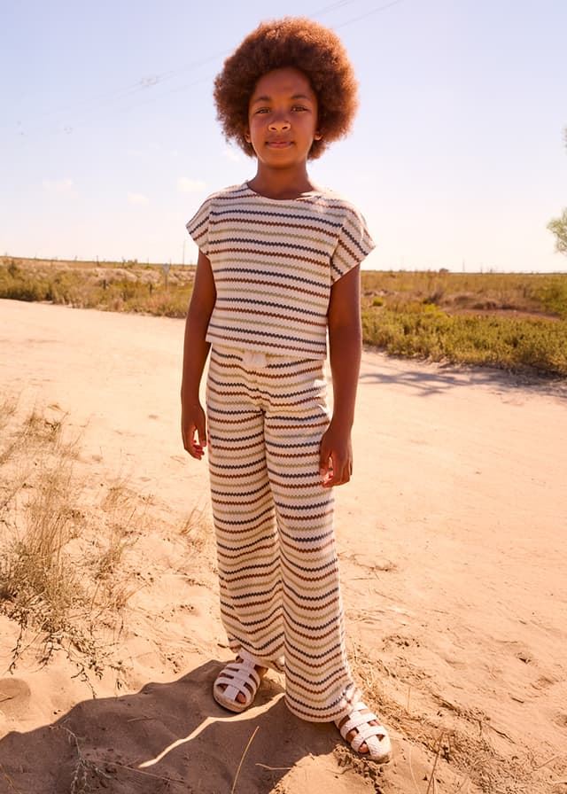 Pantalon largo tipo crochet - Imagen 1