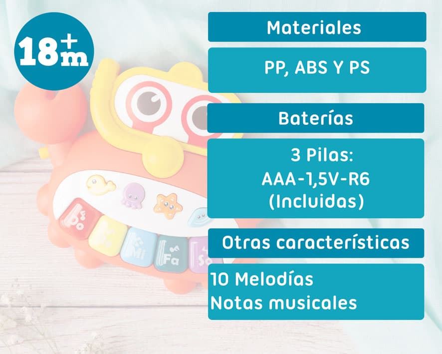 Piano Musical Cangrejo - Imagen 7