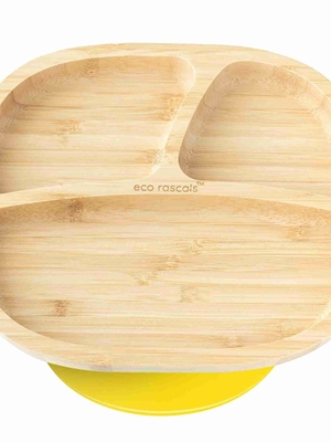 Plato Bamboo Toddler Amarillo Eco Rascals - Imagen 1