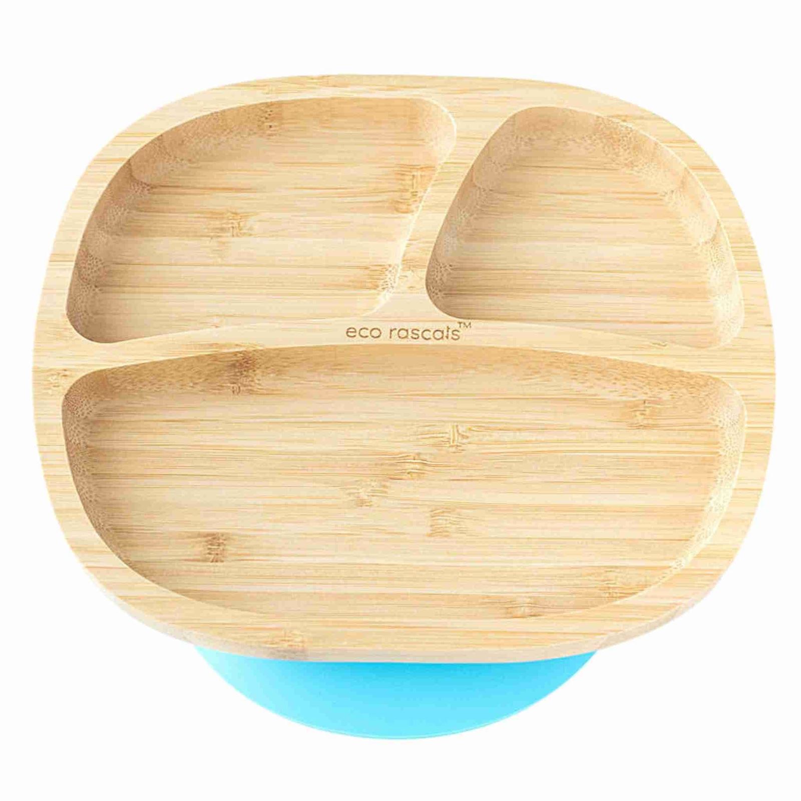 Plato Bamboo Toddler Azul Eco Rascals - Imagen 1