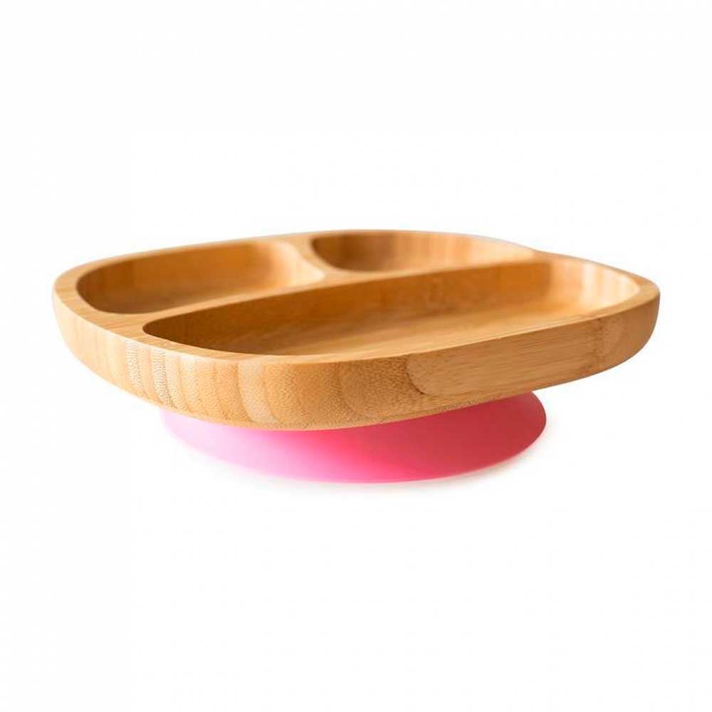 Plato Bamboo Toddler Rosa Eco Rascals - Imagen 1