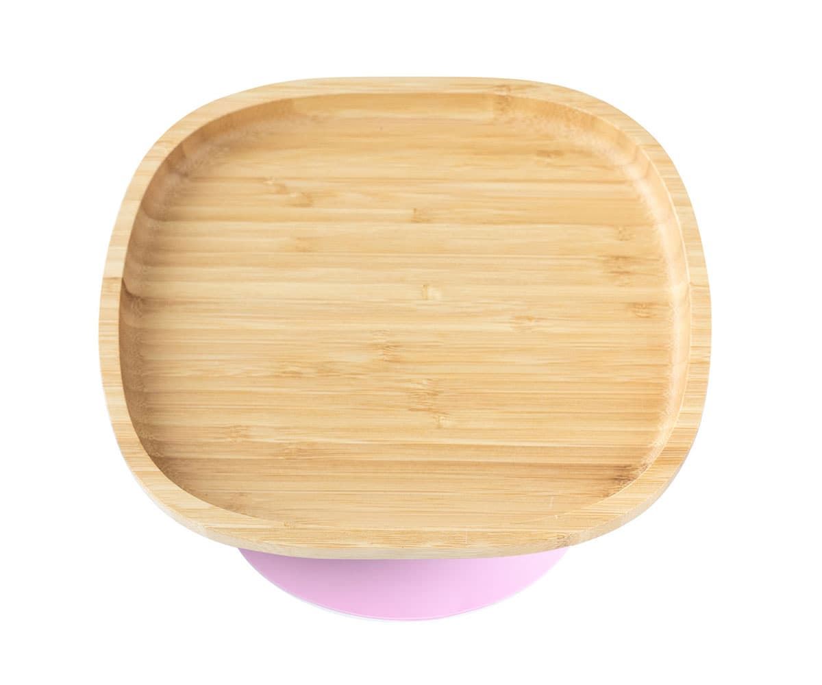 Plato Bamboo Toddler "Sin Secciones" Rosa Eco Rascals - Imagen 1