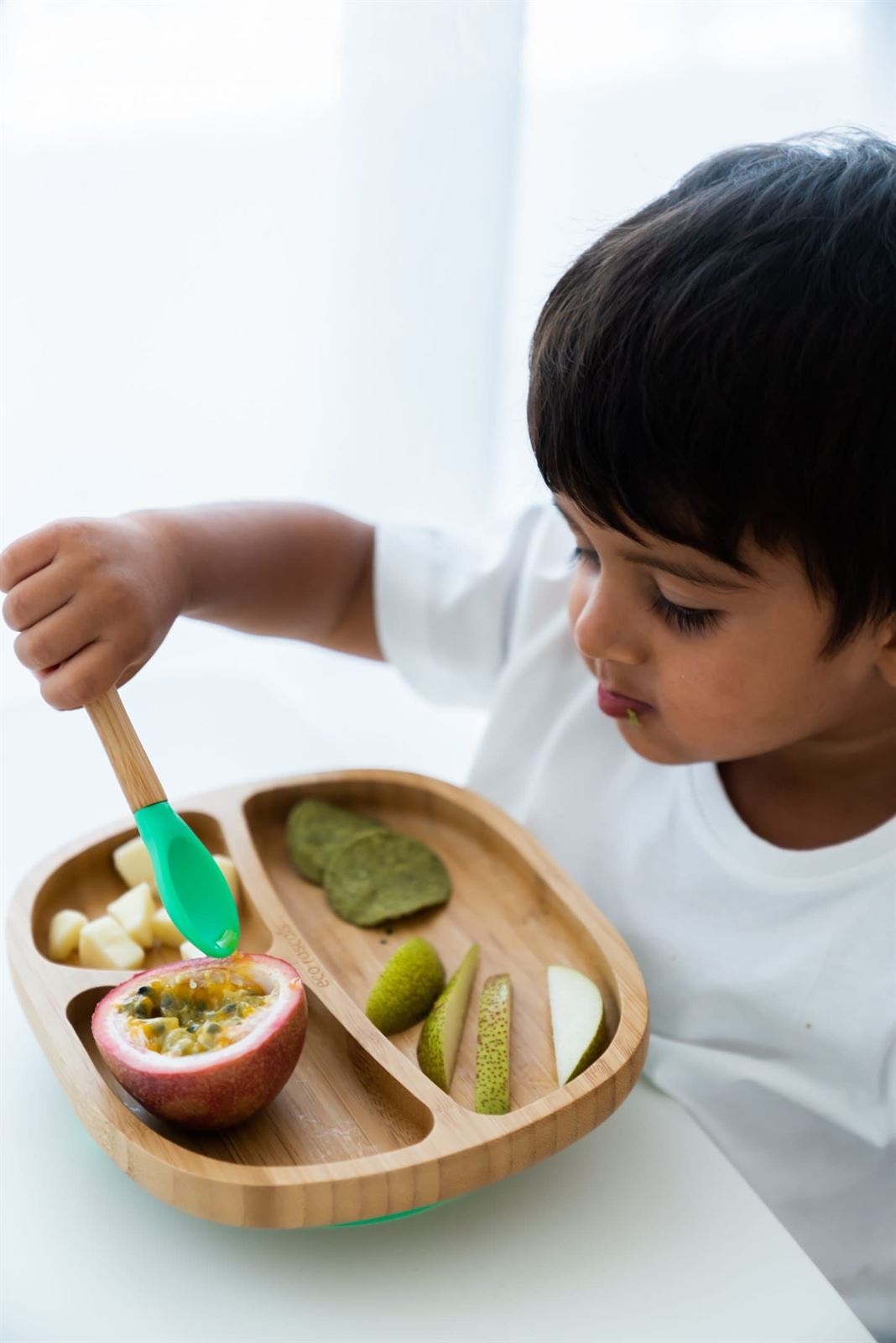 Plato Bamboo Toddler Verde Eco Rascals - Imagen 1