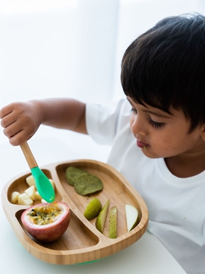 Plato Bamboo Toddler Verde Eco Rascals - Imagen 1