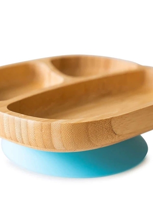 Plato Bambú Toodler Azul Eco Rascals - Imagen 2