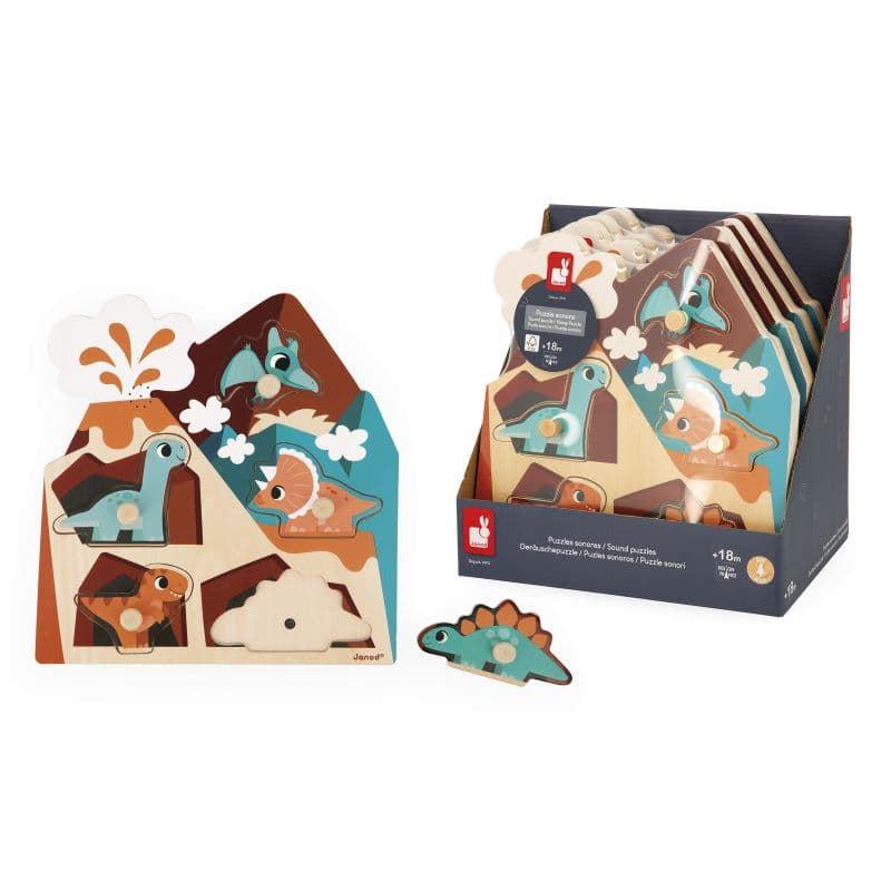 Puzle Encajable Musical "Dinos" - Imagen 1