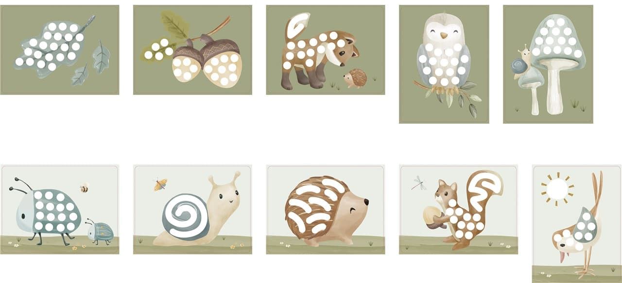 Set Pintura Dedos Forest Friends Little Dutch - Imagen 3