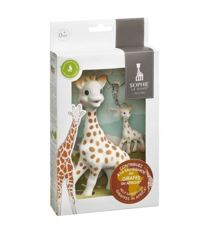 Set Sophie la girafe + llavero Salvemos las jirafas - Imagen 3