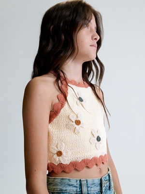 Top tricot flores - Imagen 1